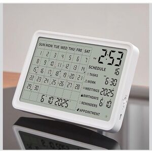 Smart Calendar Clock 8 Inch Digital Monthly Planner USB-C Rechargeable White New
